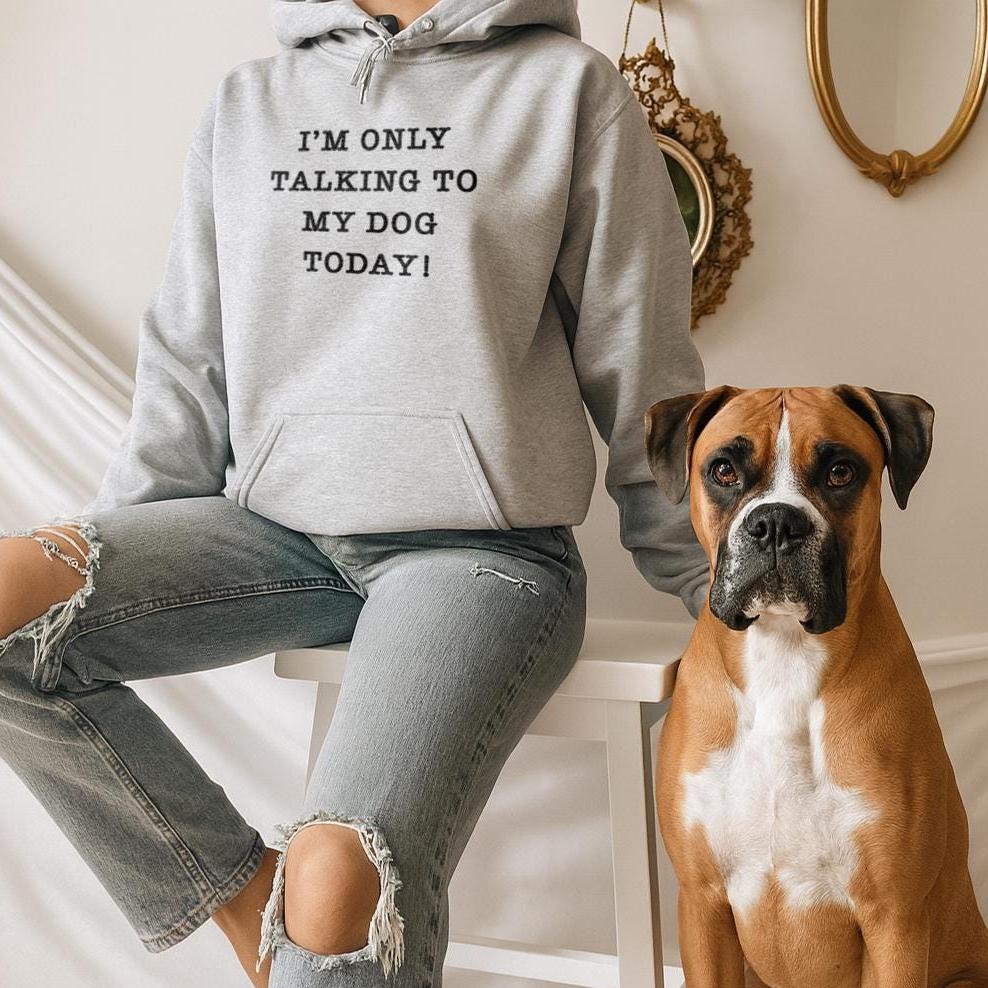 Dog Mom Hoodie - Unisex Casual Walk Hoodie with Soft Textile Print