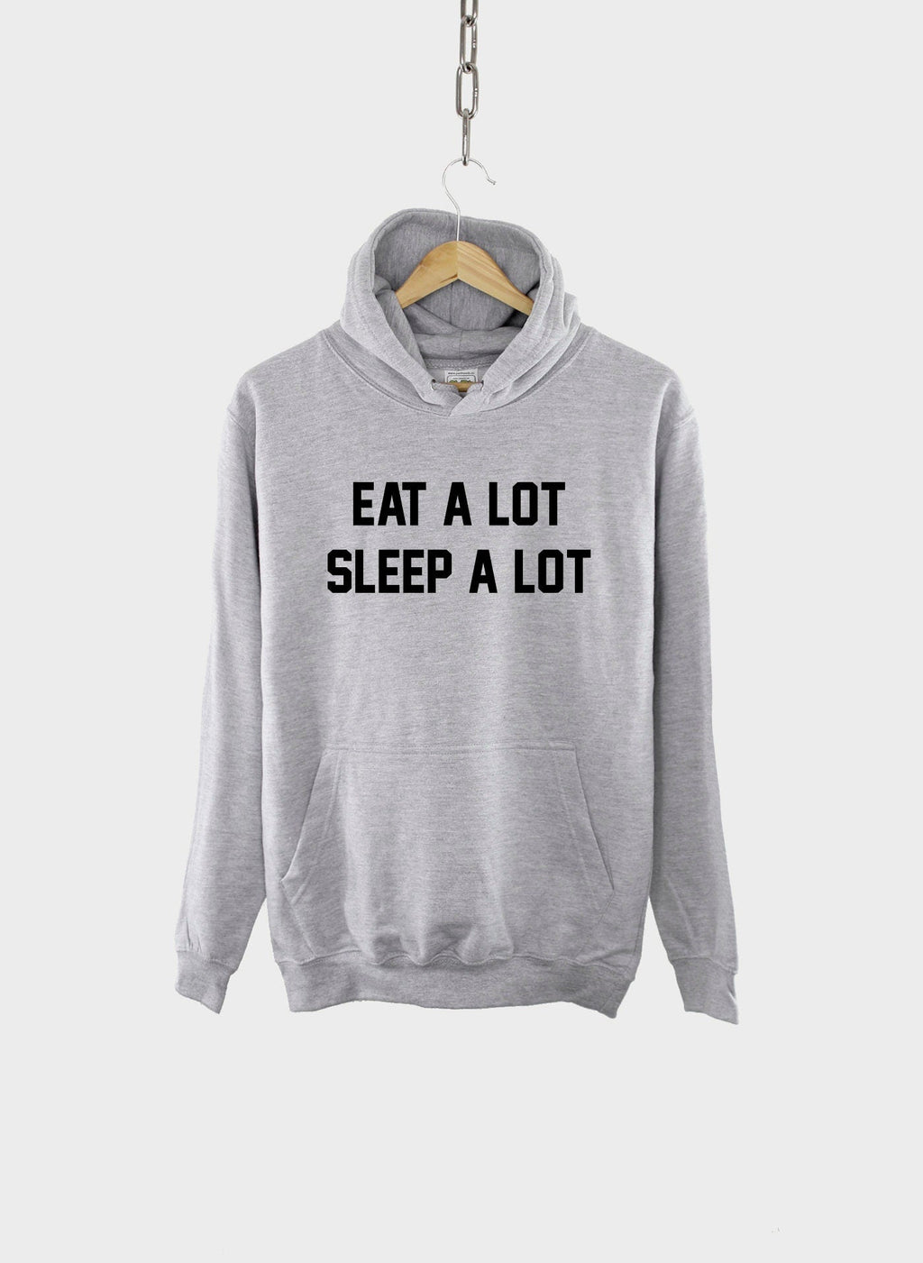 Funny Eat A Lot Sleep A Lot Hoodie - Lazy Father Christmas Gift