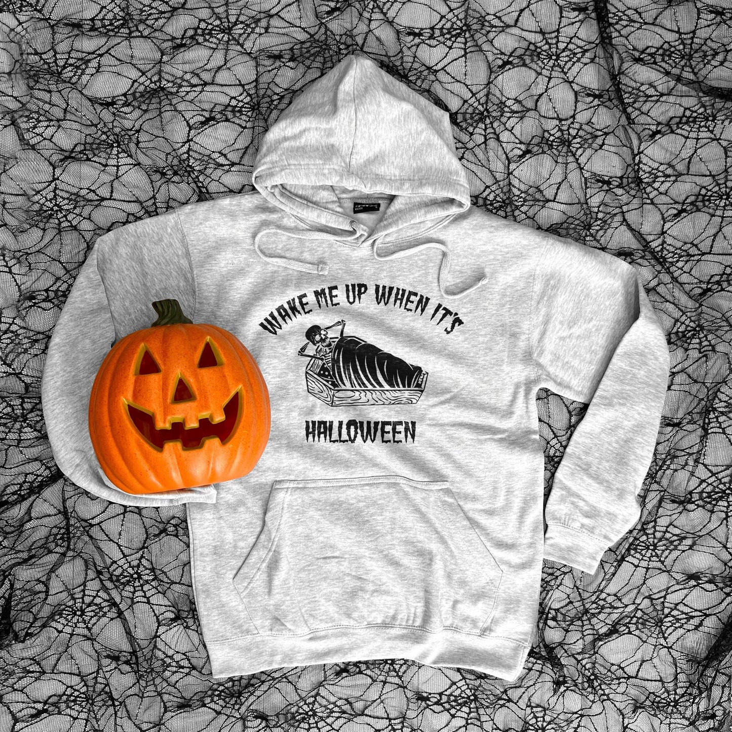 Halloween Hoodie - Funny Halloween Hoodies - Unisex Halloween Hoodie - Hoodies For Halloween - Wake Me Up When It's Halloween Hoodie