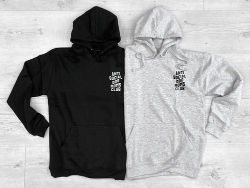 Anti Social Dog Mom Club Hoodie - Personalised Dog Hoodie - Personalisable Dog Mom Hoodie - Custom Dog Mama Hoodie