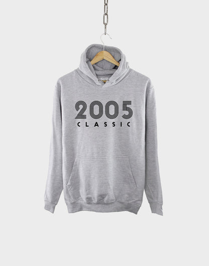 2005 Classic Retro 18th Birthday Hoodie - Mens Birth Year Numbers Hoody