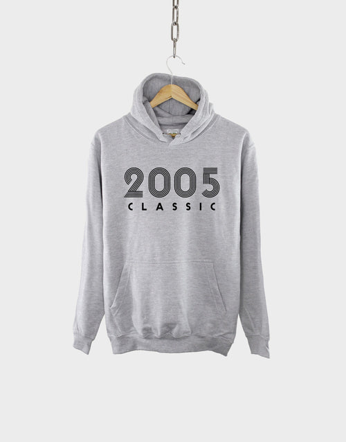 2005 Classic Retro 18th Birthday Hoodie - Mens Birth Year Numbers Hoody