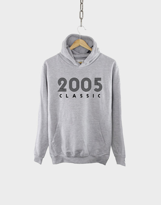 2005 Classic Retro 18th Birthday Hoodie - Mens Birth Year Numbers Hoody