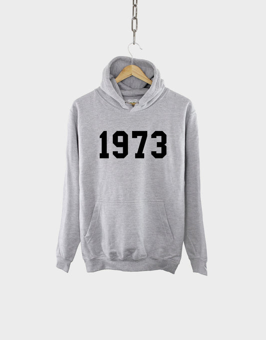 1973 50th Birthday Hoodie Shirt - Made In Year Numbers Hoody